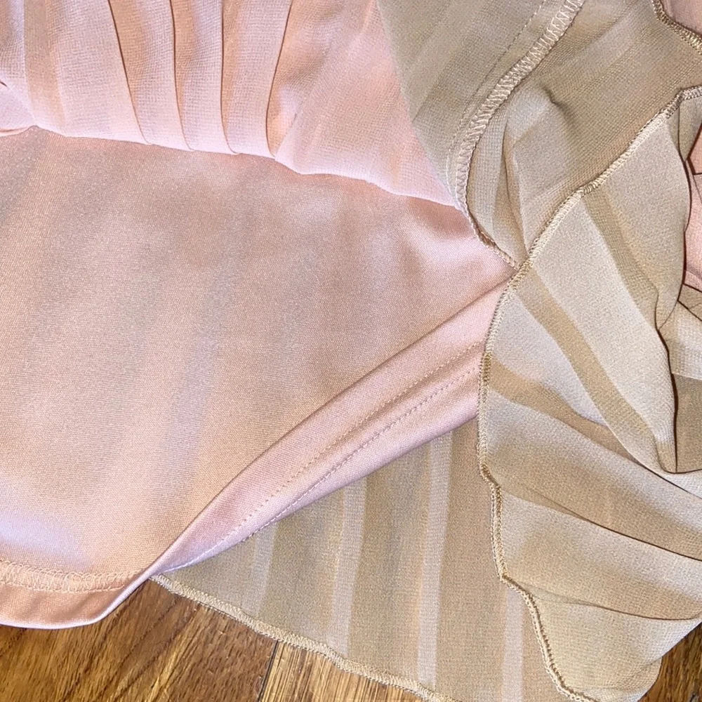 Jessica Simpson pleated chiffon dress 4 - Picture 7 of 7